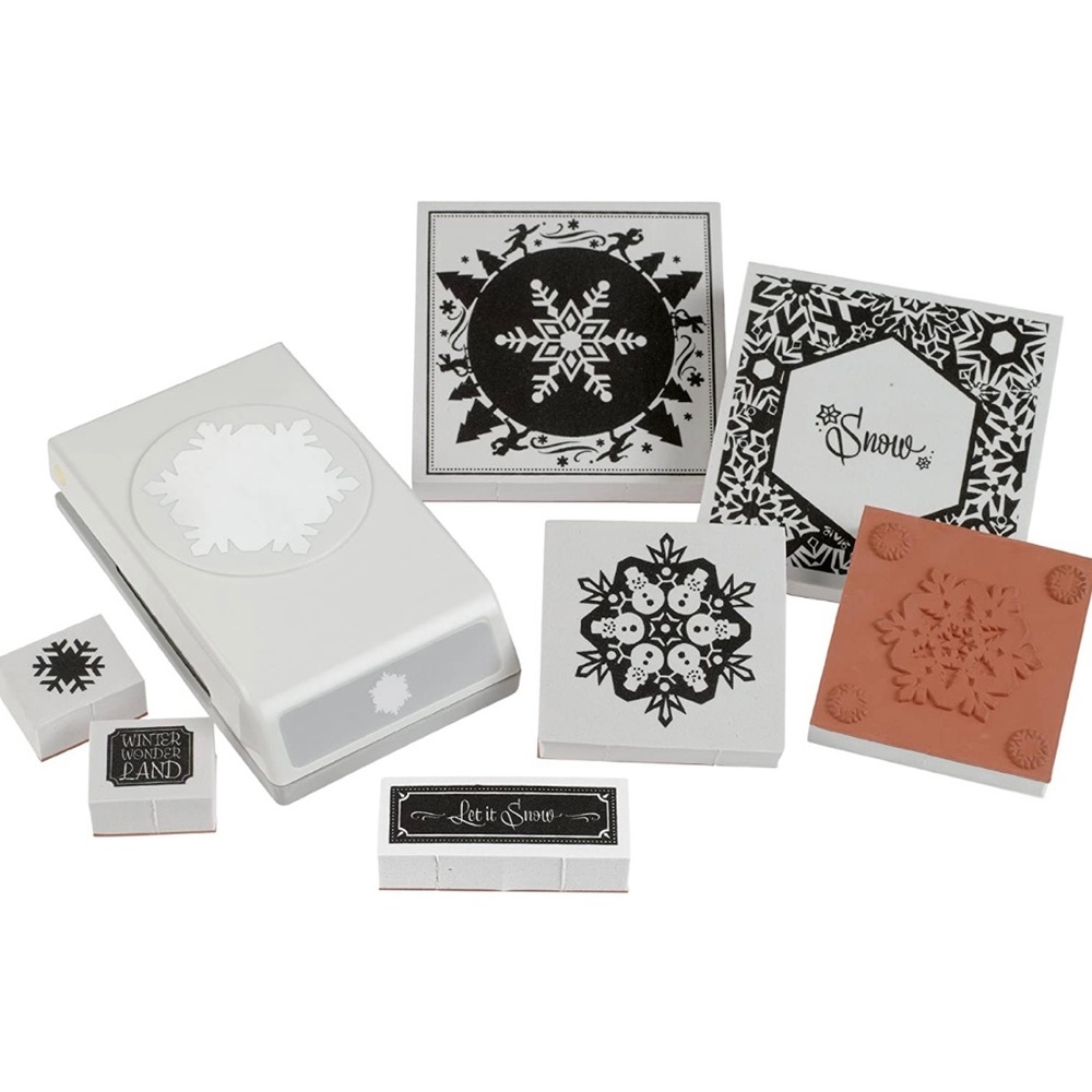 EK stamp and punch set - winter snowflake
